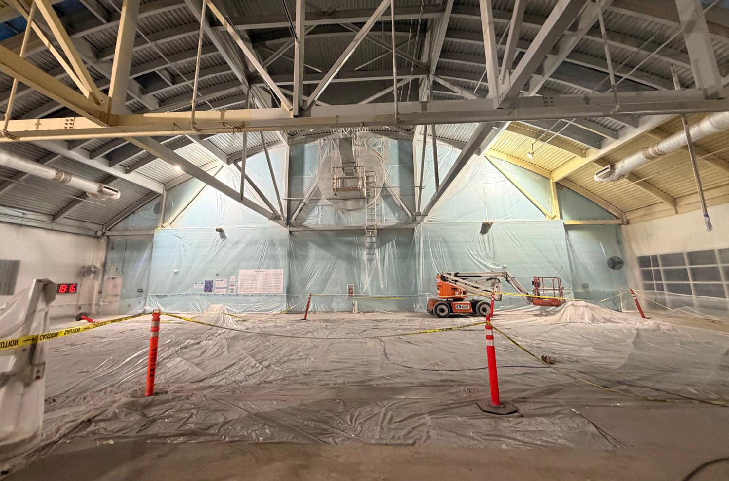 Enclosed Pool Structural Steel Painting Project | Primal Paint Inc. Hollister, CA Enclosed Pool Structural Steel Painting Project | Primal Paint Inc. Hollister, CA